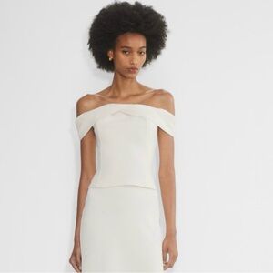 Wilfred Elegant Off-Shoulder White Blouse